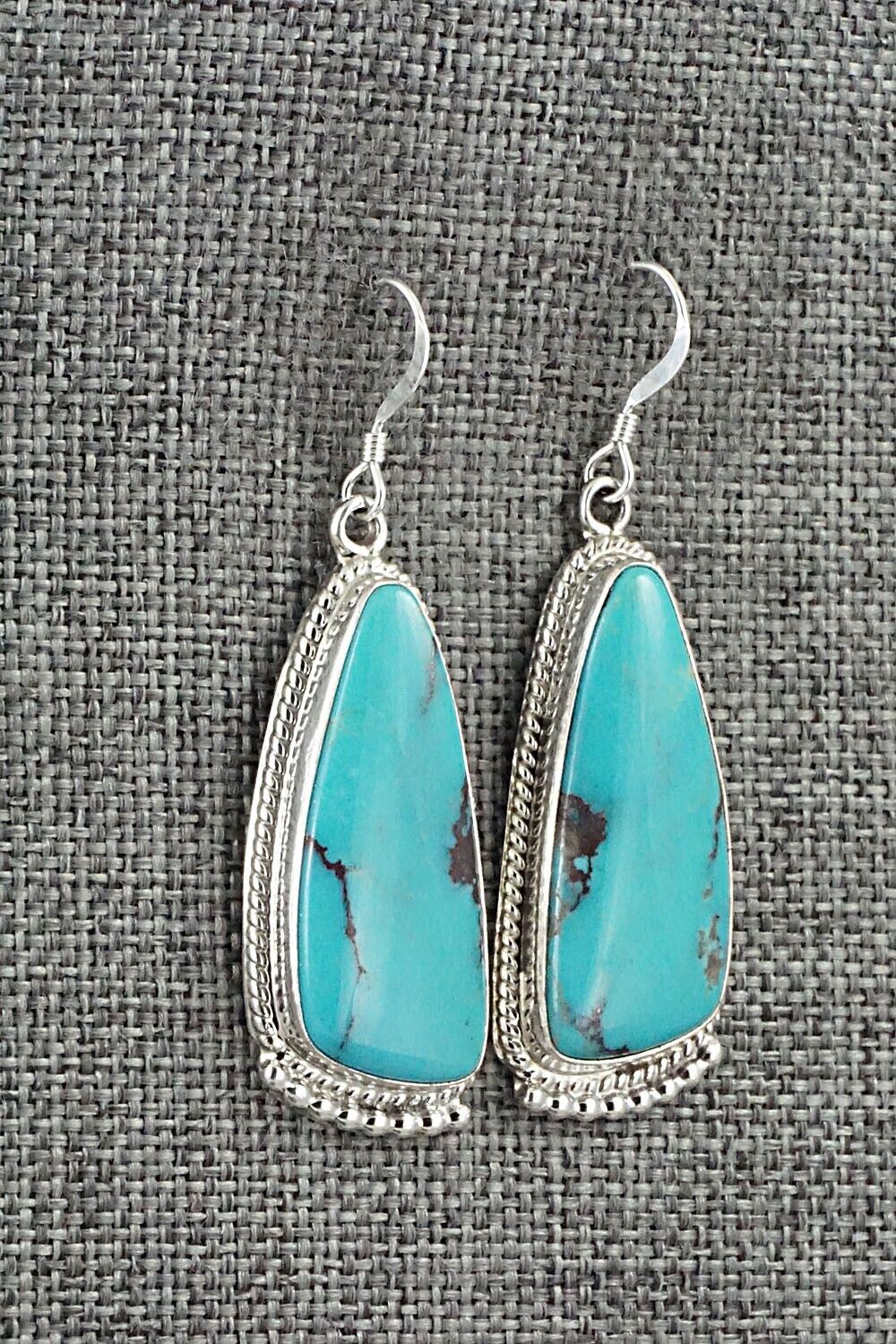 Turquoise & Sterling Silver Earrings - Verley Betone