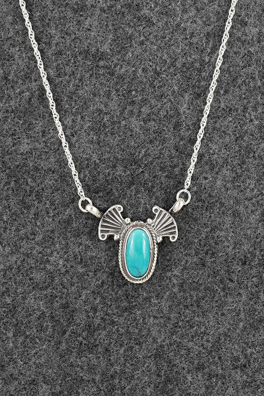 Turquoise & Sterling Silver Necklace - Verley Betone