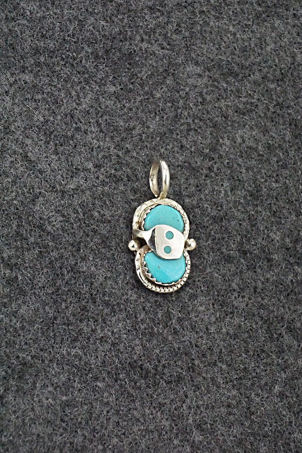 Turquoise and Sterling Silver Pendant - Joy Calavaza