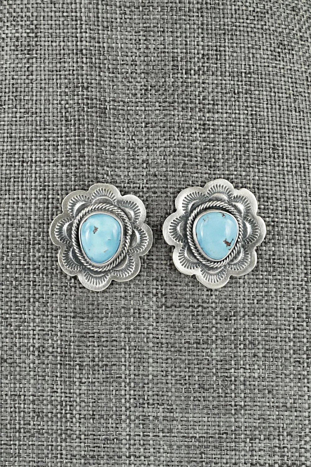 Turquoise & Sterling Silver Necklace and Earrings Set - Mark Yazzie