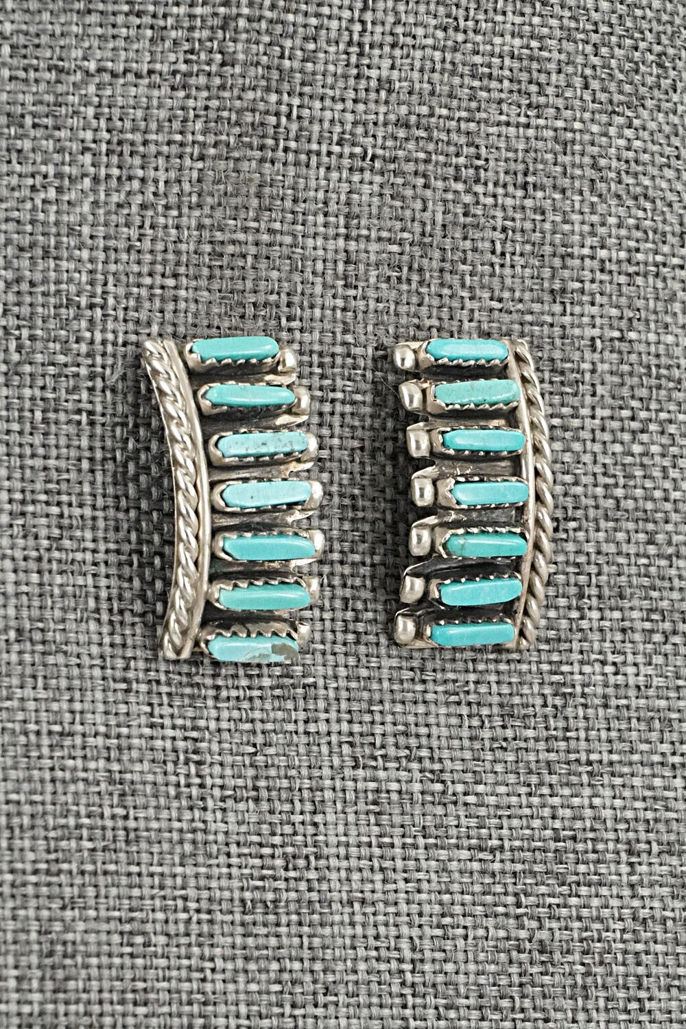 Turquoise & Sterling Silver Earrings - Charlie John