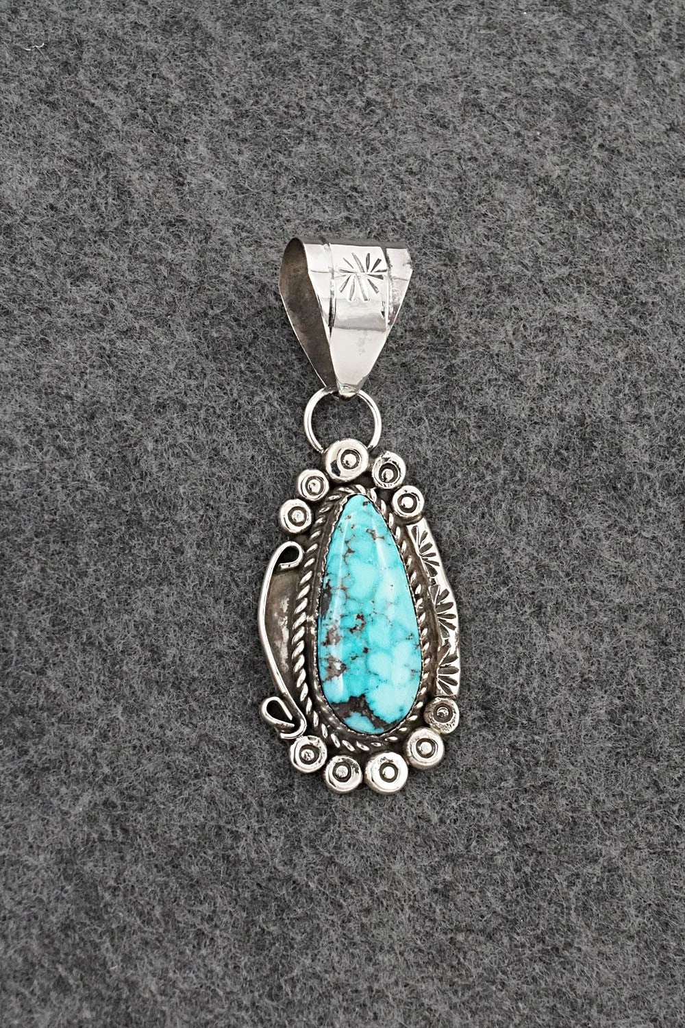 Turquoise & Sterling Silver Pendant - Phil Nez