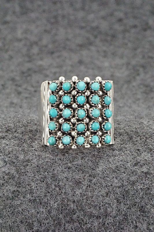 Turquoise & Sterling Silver Ring - Stephen Haloo - Size 8.5