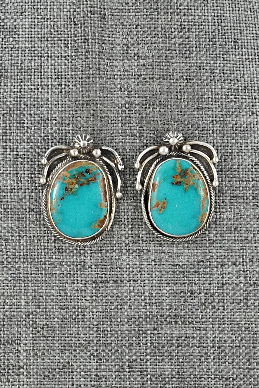 Turquoise & Sterling Silver Earrings - Kathleen Livingston