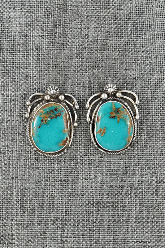 Turquoise & Sterling Silver Earrings - Kathleen Livingston