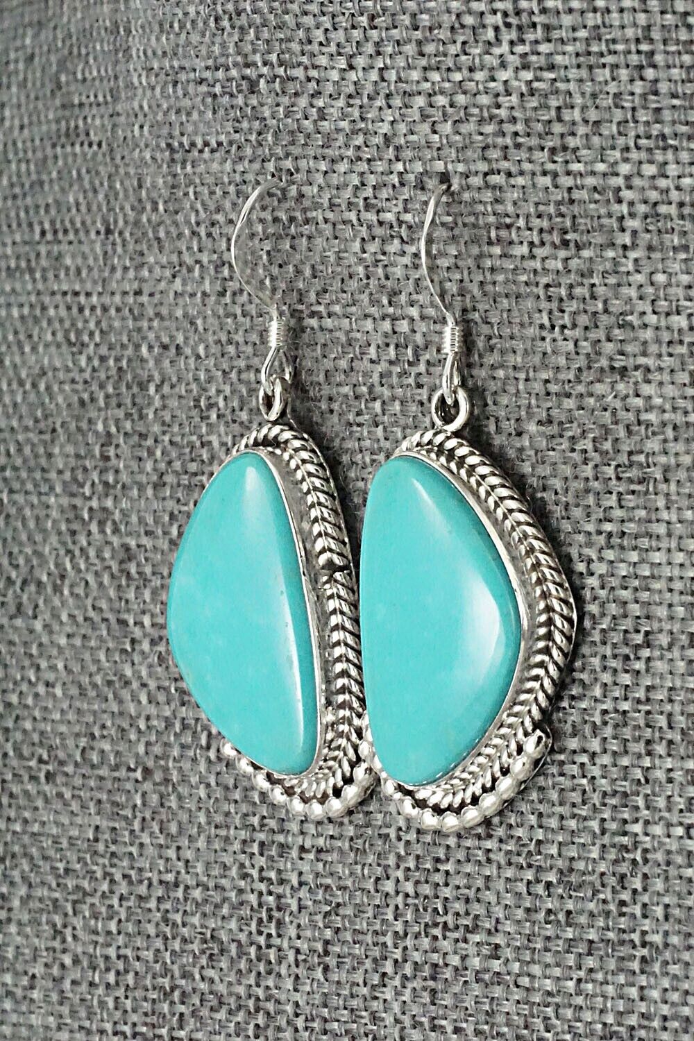 Turquoise & Sterling Silver Earrings - Verley Betone