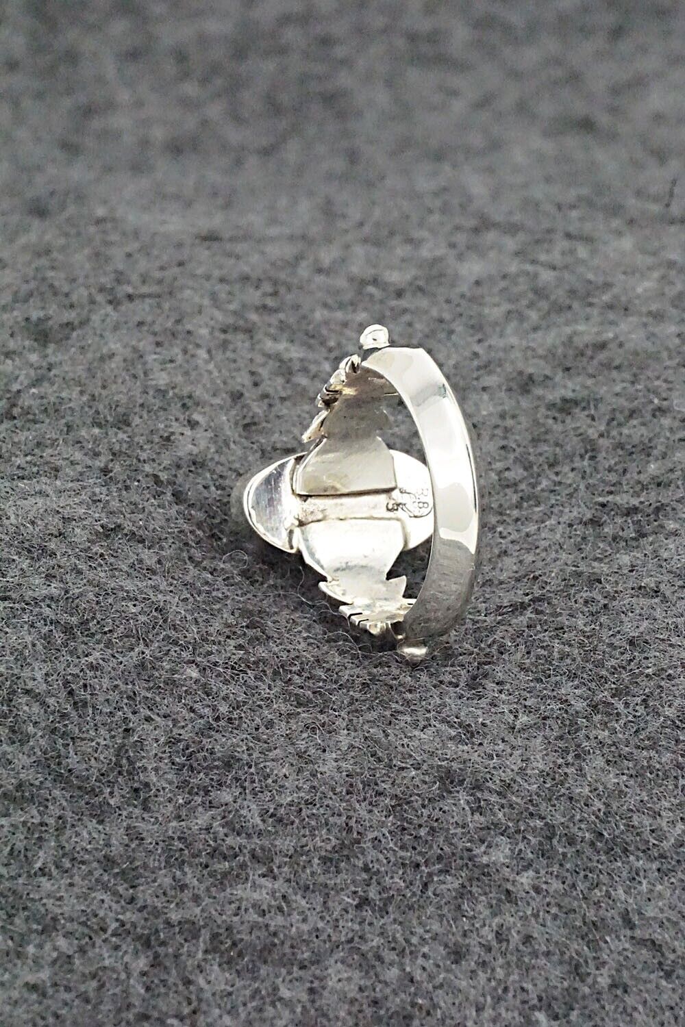 Spiny Oyster & Sterling Silver Ring - Andrew Vandever - Size 5.75