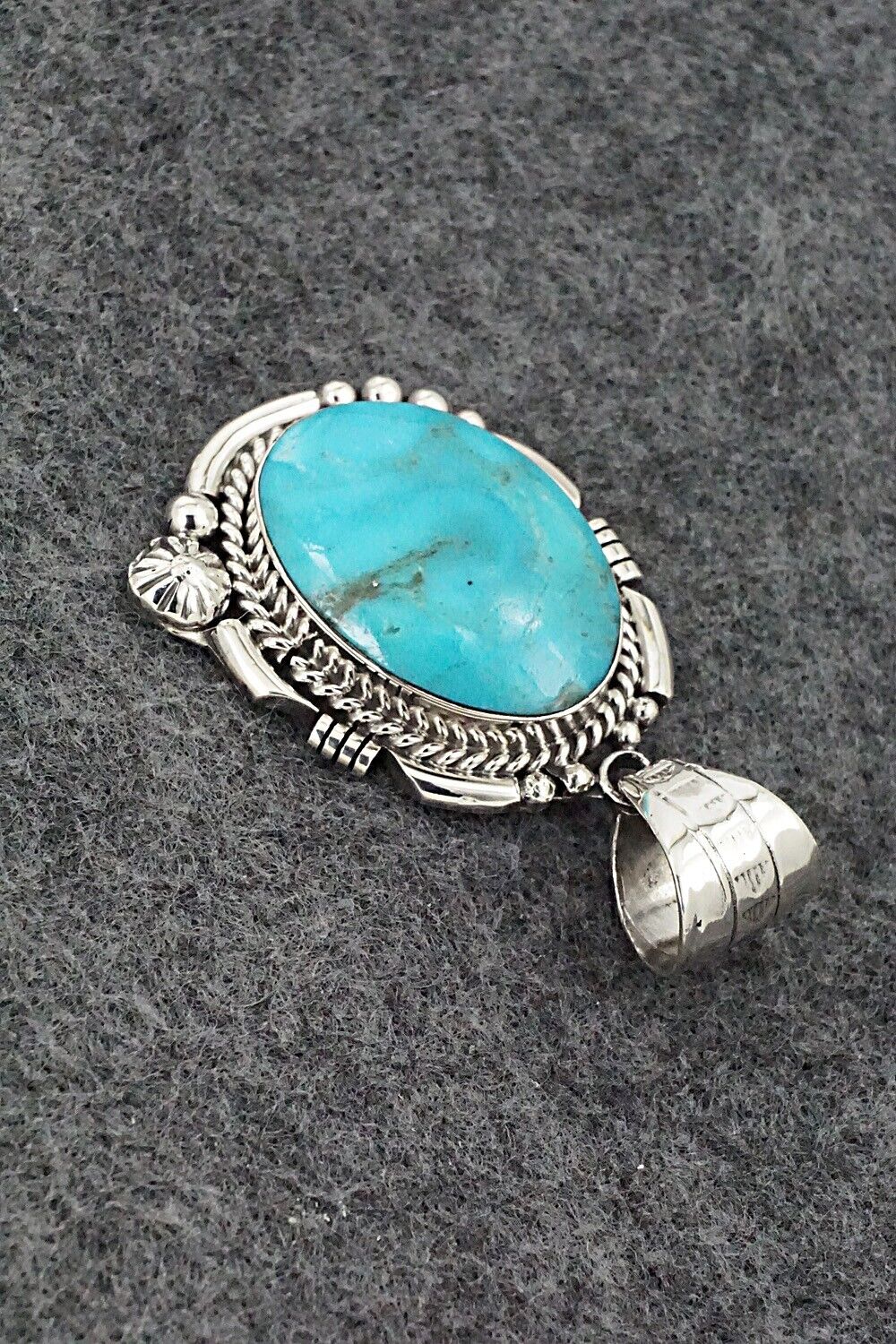 Turquoise & Sterling Silver Pendant - Charlene Yazzie