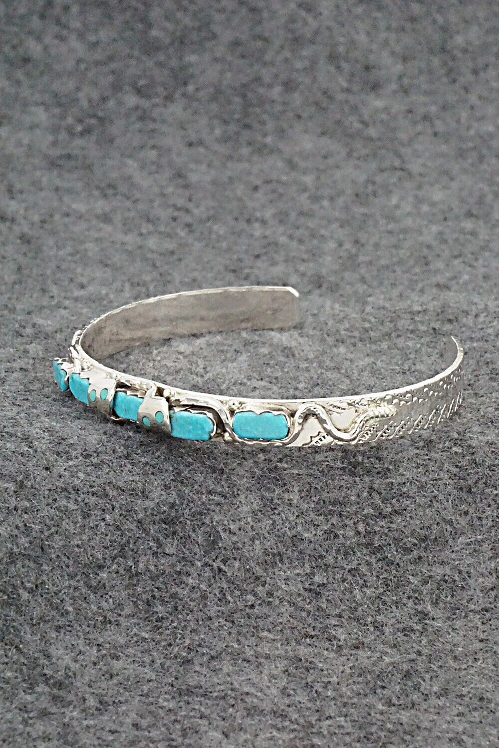 Turquoise & Sterling Silver Bracelet - Joy Calavaza