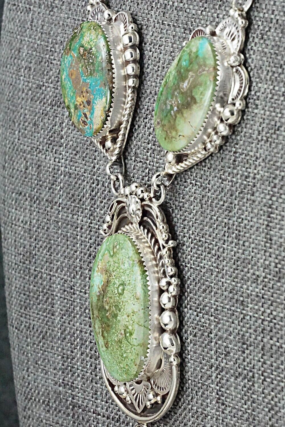 Turquoise and Sterling Silver Necklace - Anthony Brown