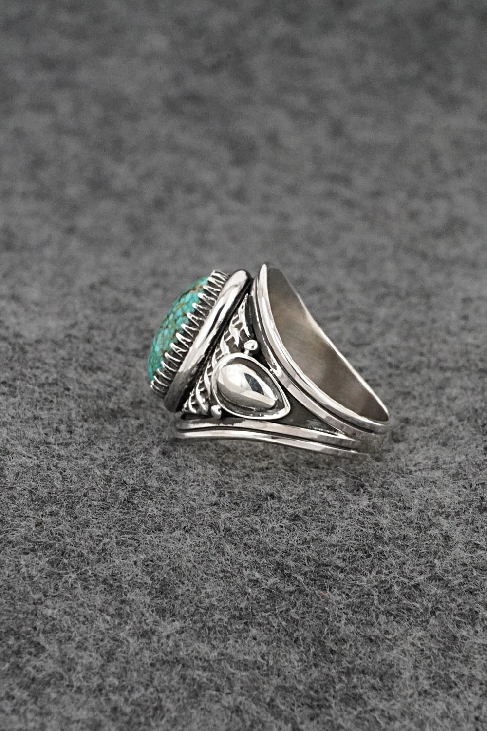 Turquoise & Sterling Silver Ring - Derrick Gordon - Size 9