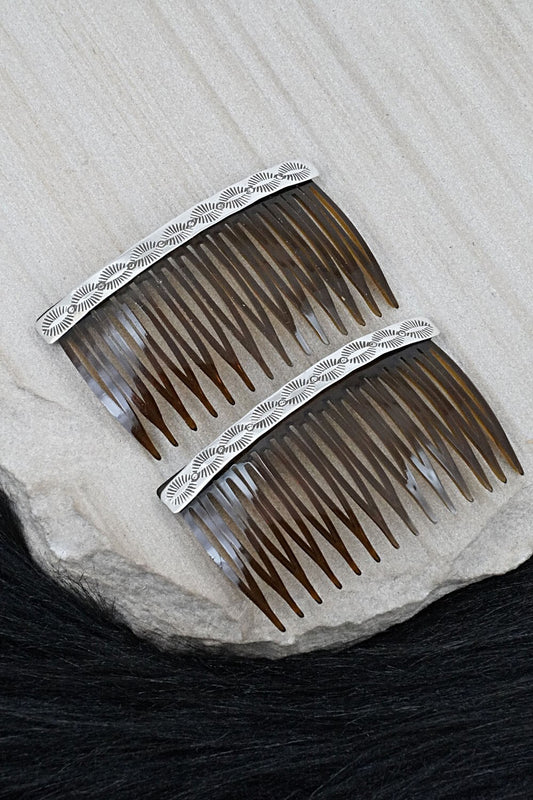 Sterling Silver Hair Combs - Bertha Begay