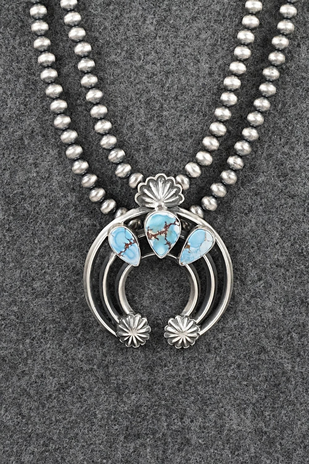 Turquoise & Sterling Silver Necklace - Davey Morgan