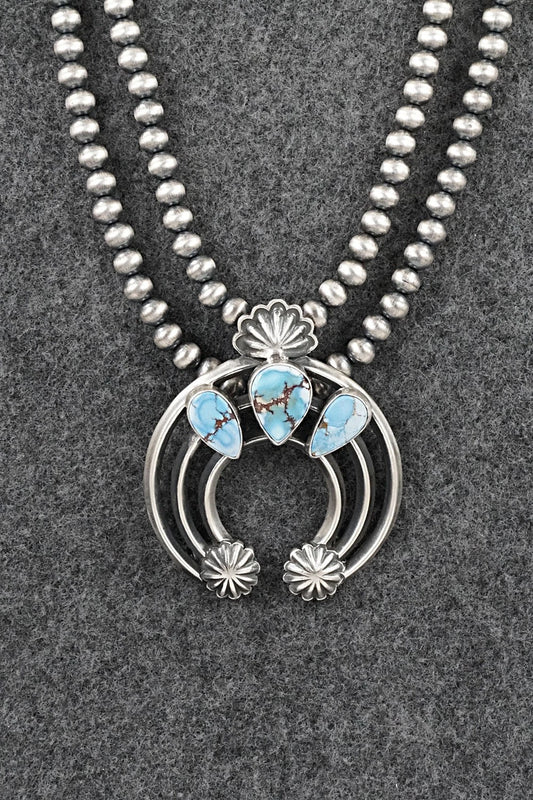 Turquoise & Sterling Silver Necklace - Davey Morgan