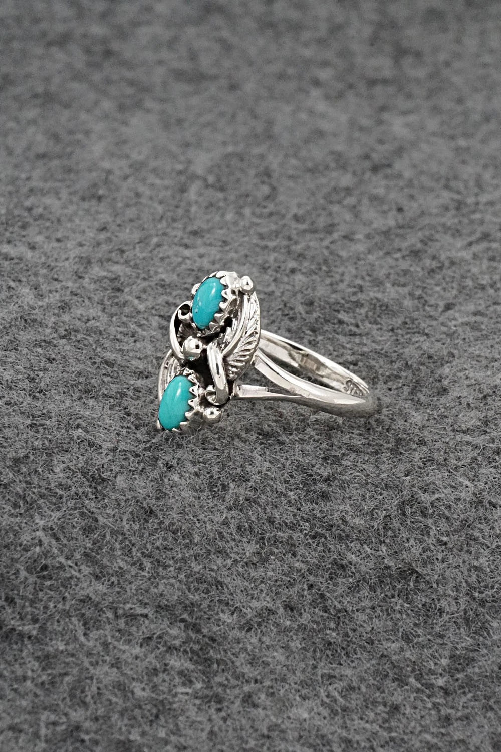 Turquoise and Sterling Silver Ring - Judy Largo - Size 7