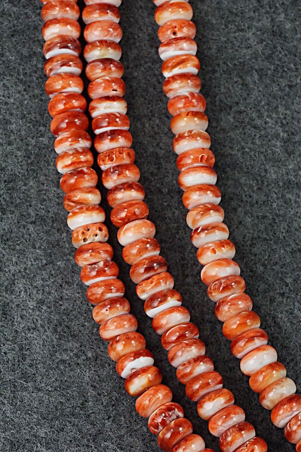 Turquoise, Spiny Oyster and Sterling Silver Necklace - Lupe Lovato