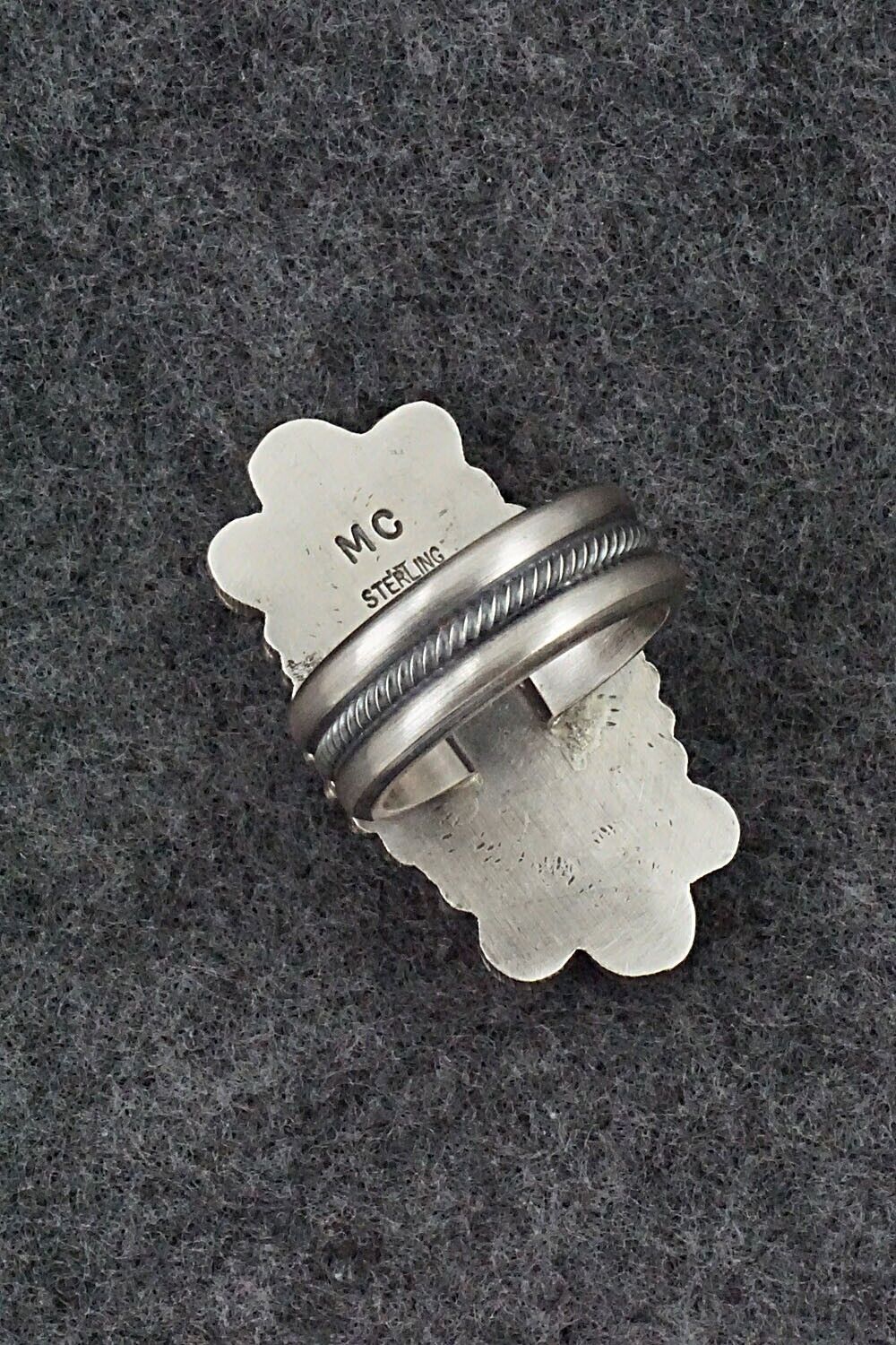 Pink Conch Shell & Sterling Silver Ring - Michael Calladitto - Size 9