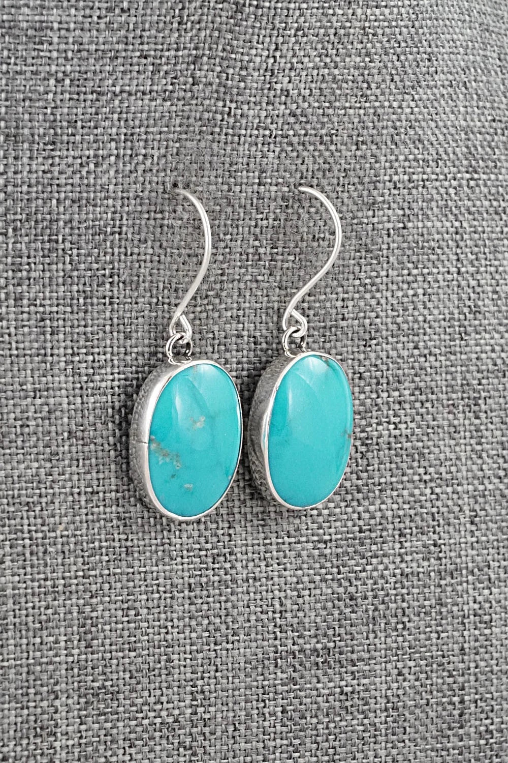 Turquoise & Sterling Silver Earrings - Eugene Gruber