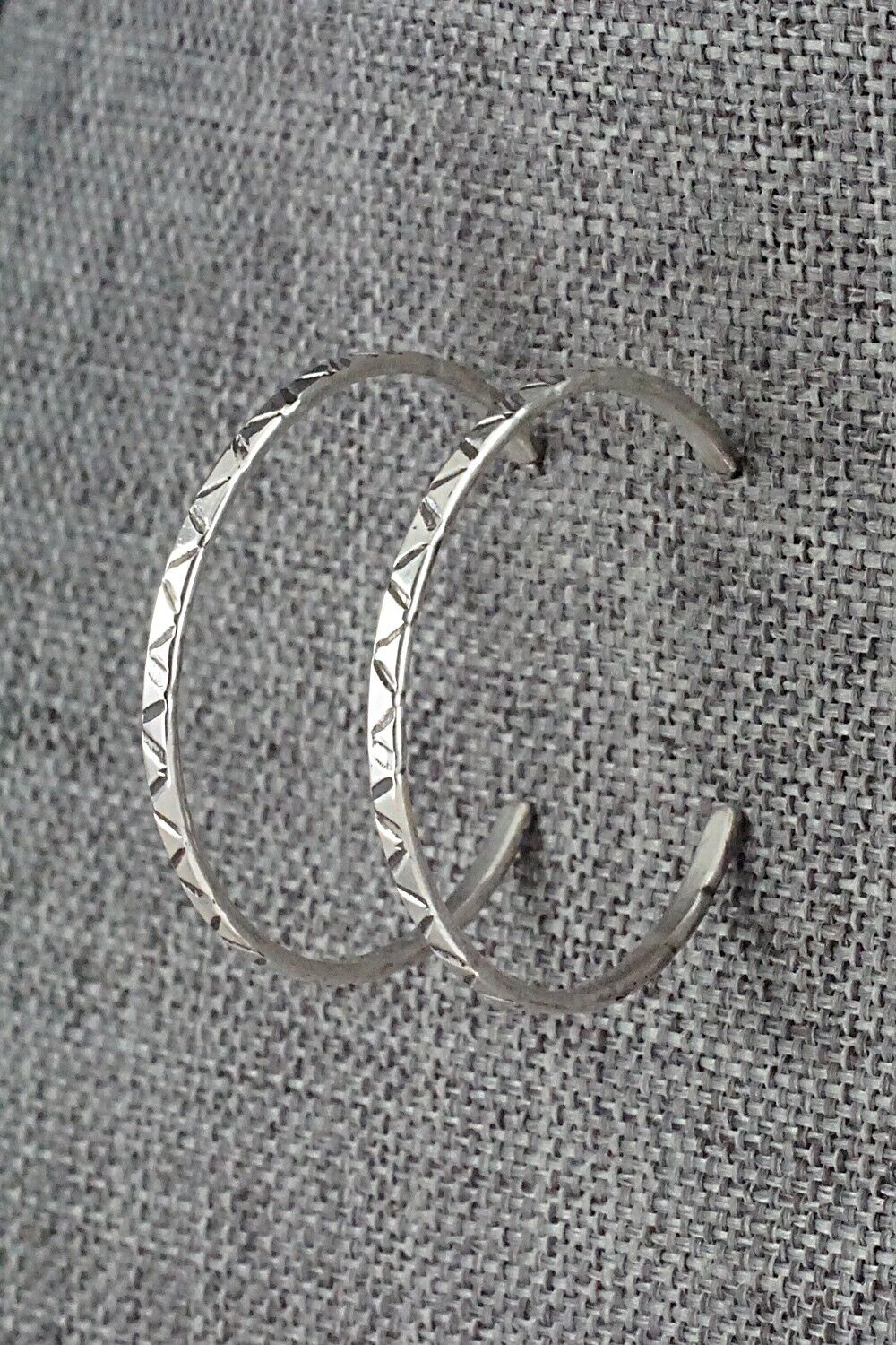 Sterling Silver Hoop Earrings - Elaine Tahe