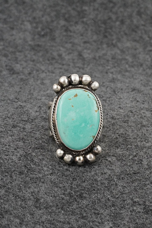 Turquoise & Sterling Silver Ring - Kathleen Livingston - Size 7