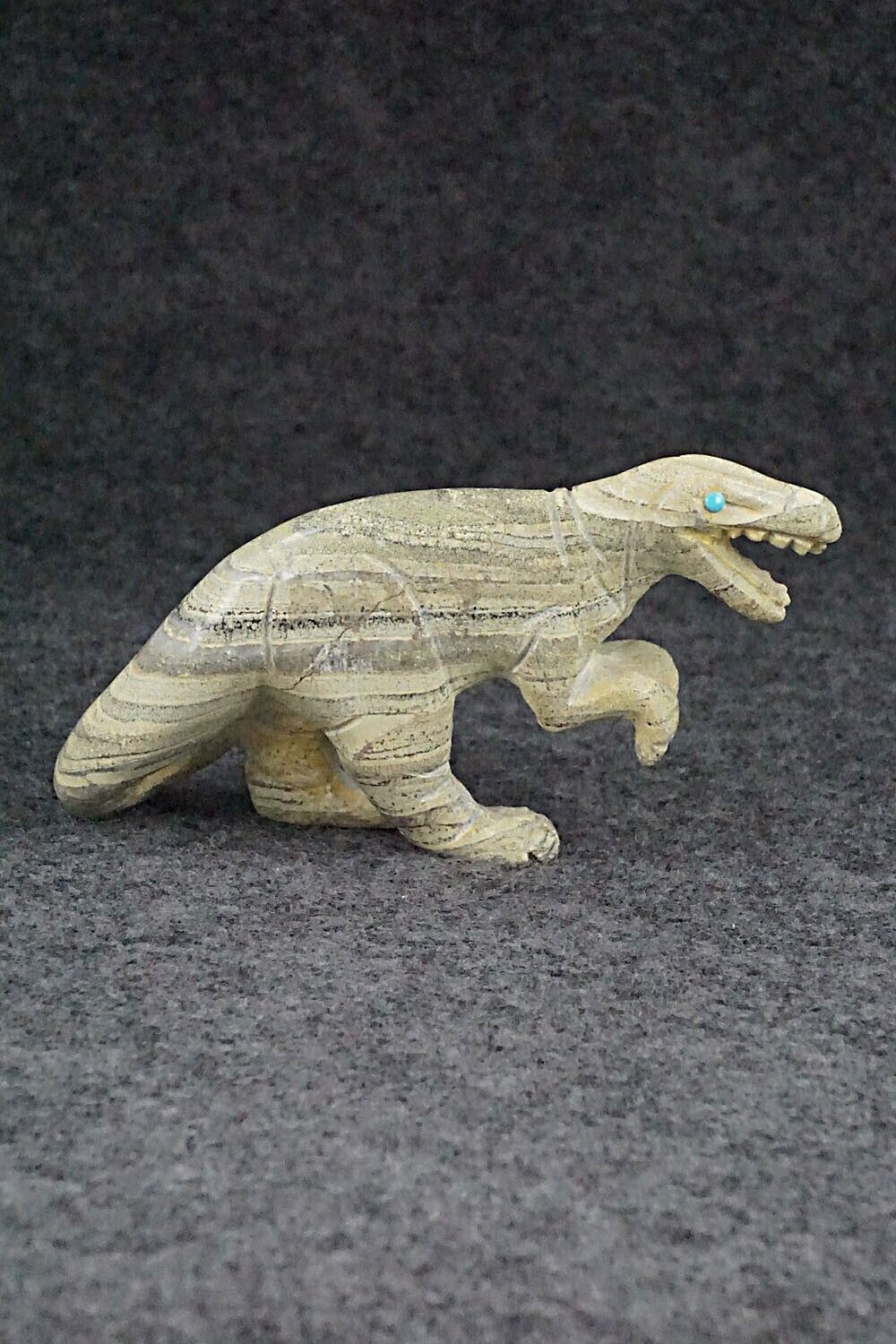T-Rex Dinosaur Zuni Fetish Carving - Cody Nastacio