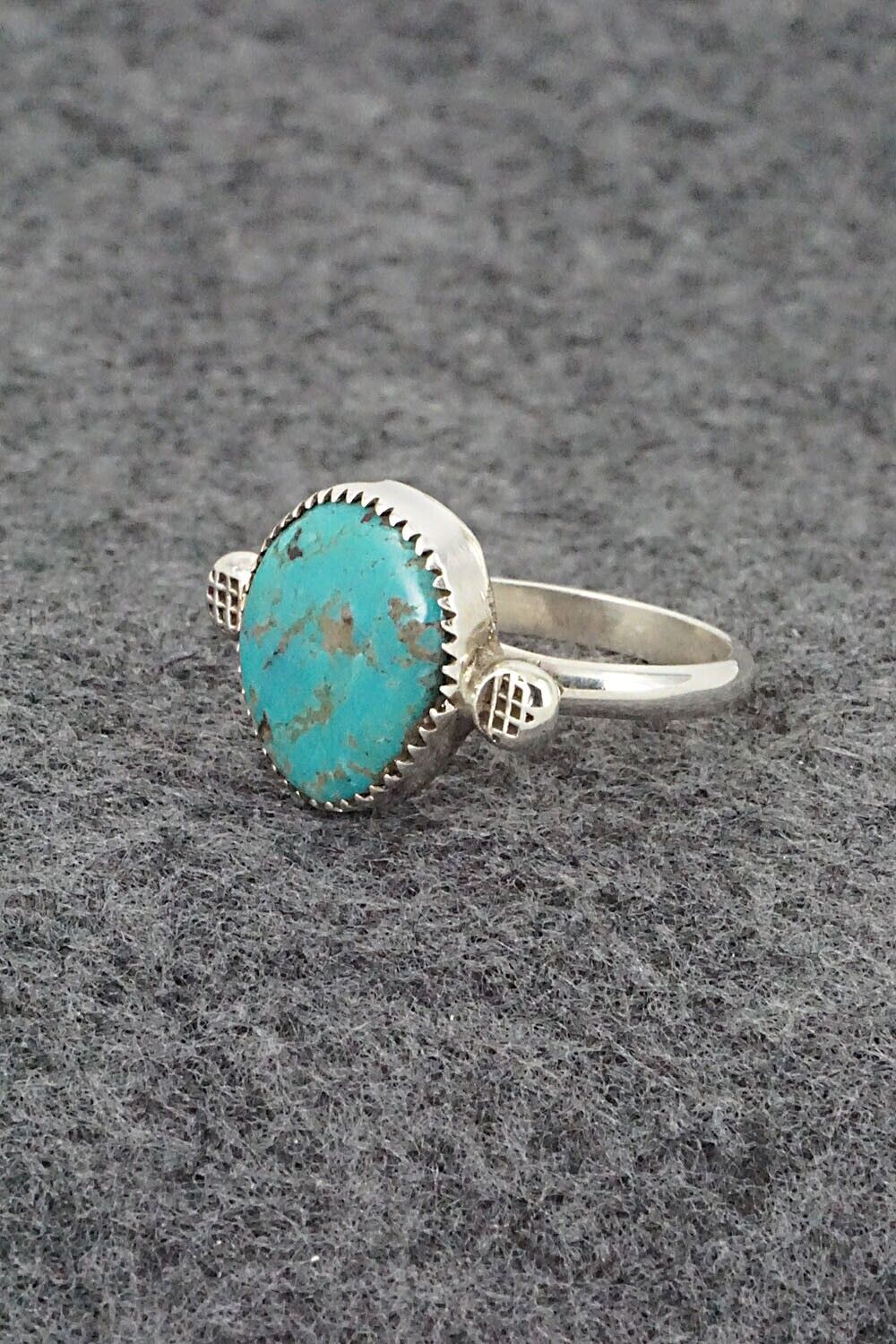 Turquoise & Sterling Silver Ring - Priscilla Reeder - Size 8.25
