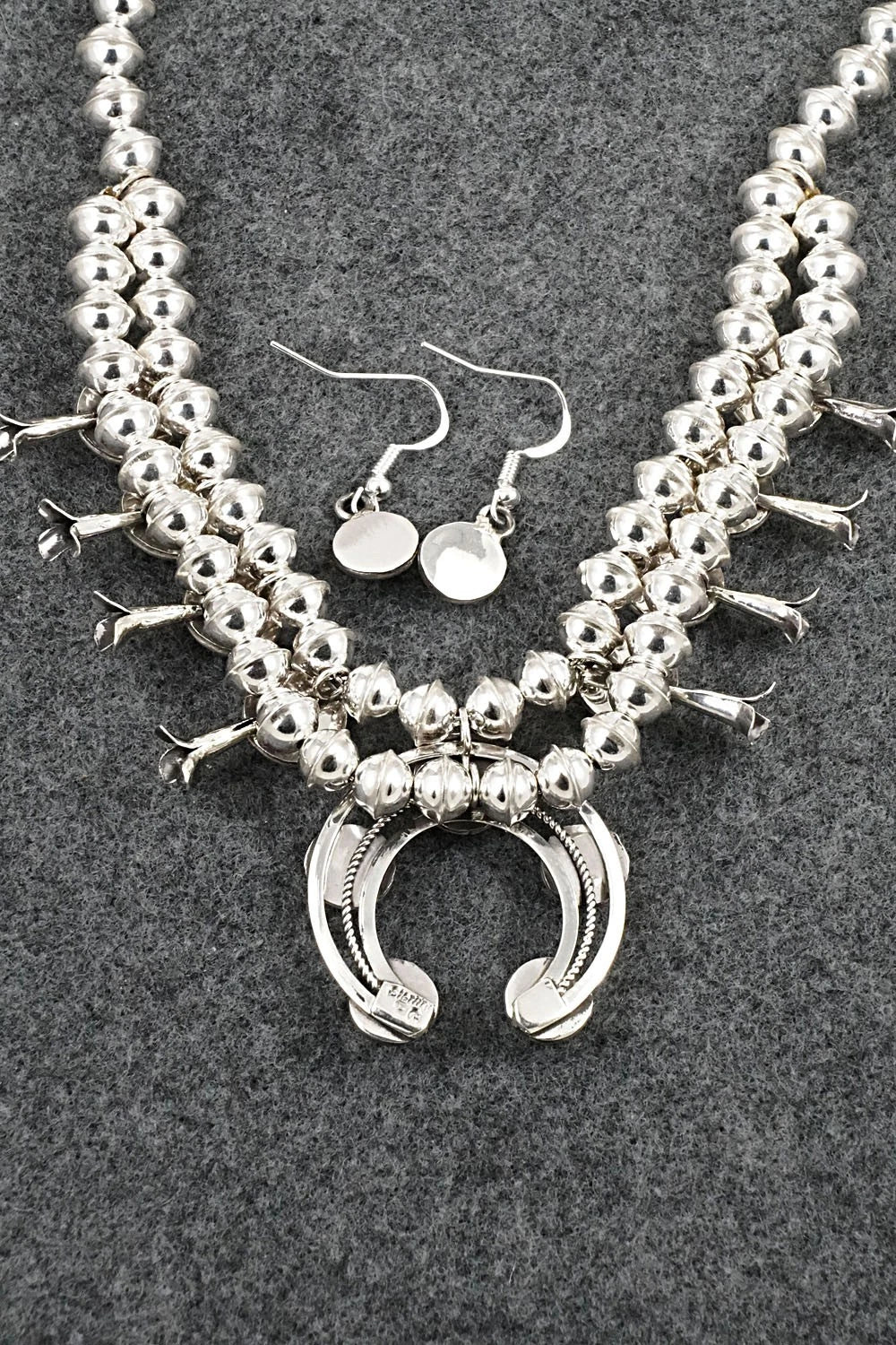 Turquoise & Sterling Silver Squash Blossom Set - Phil Garcia