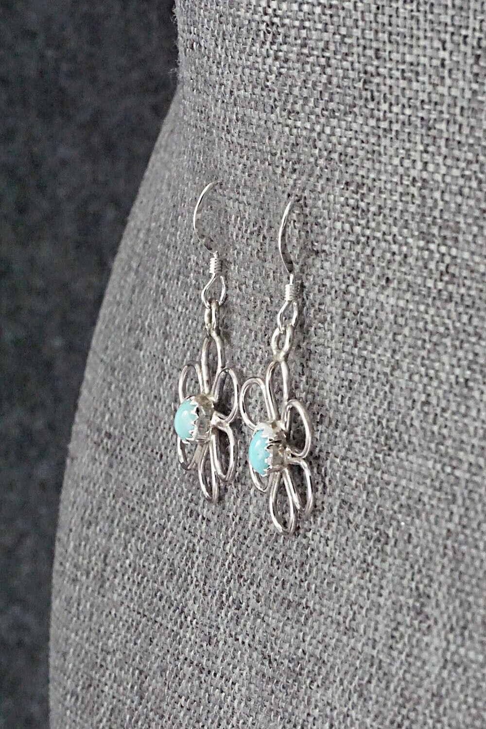 Turquoise & Sterling Silver Earrings - Shantel Bitsie