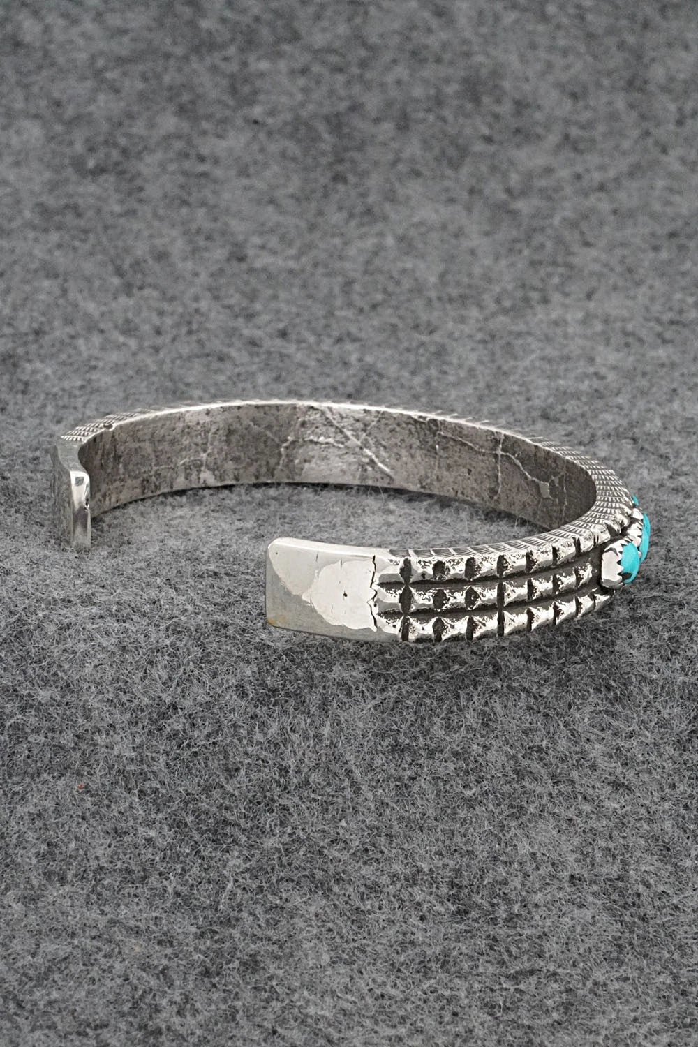 Turquoise & Sterling Silver Bracelet - Ernest Rangel