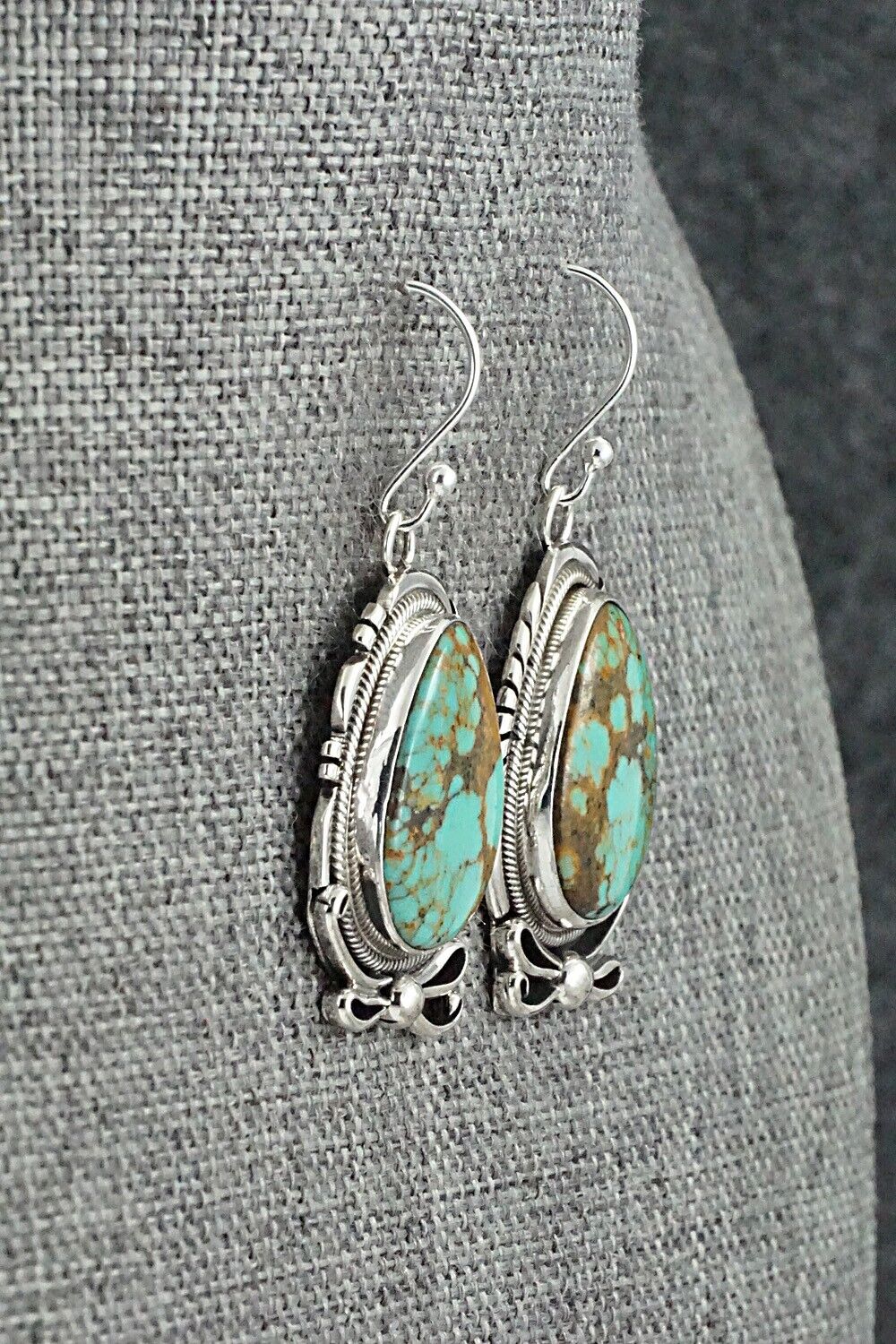 Turquoise & Sterling Silver Earrings - Mark Yazzie