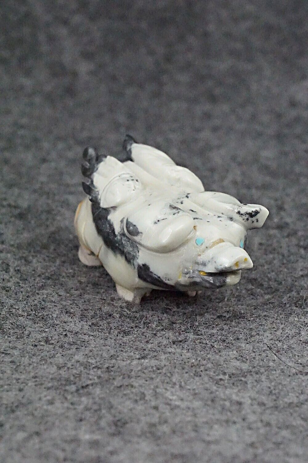 Pig With Wings Zuni Fetish Carving - Stanton Hanaweeka