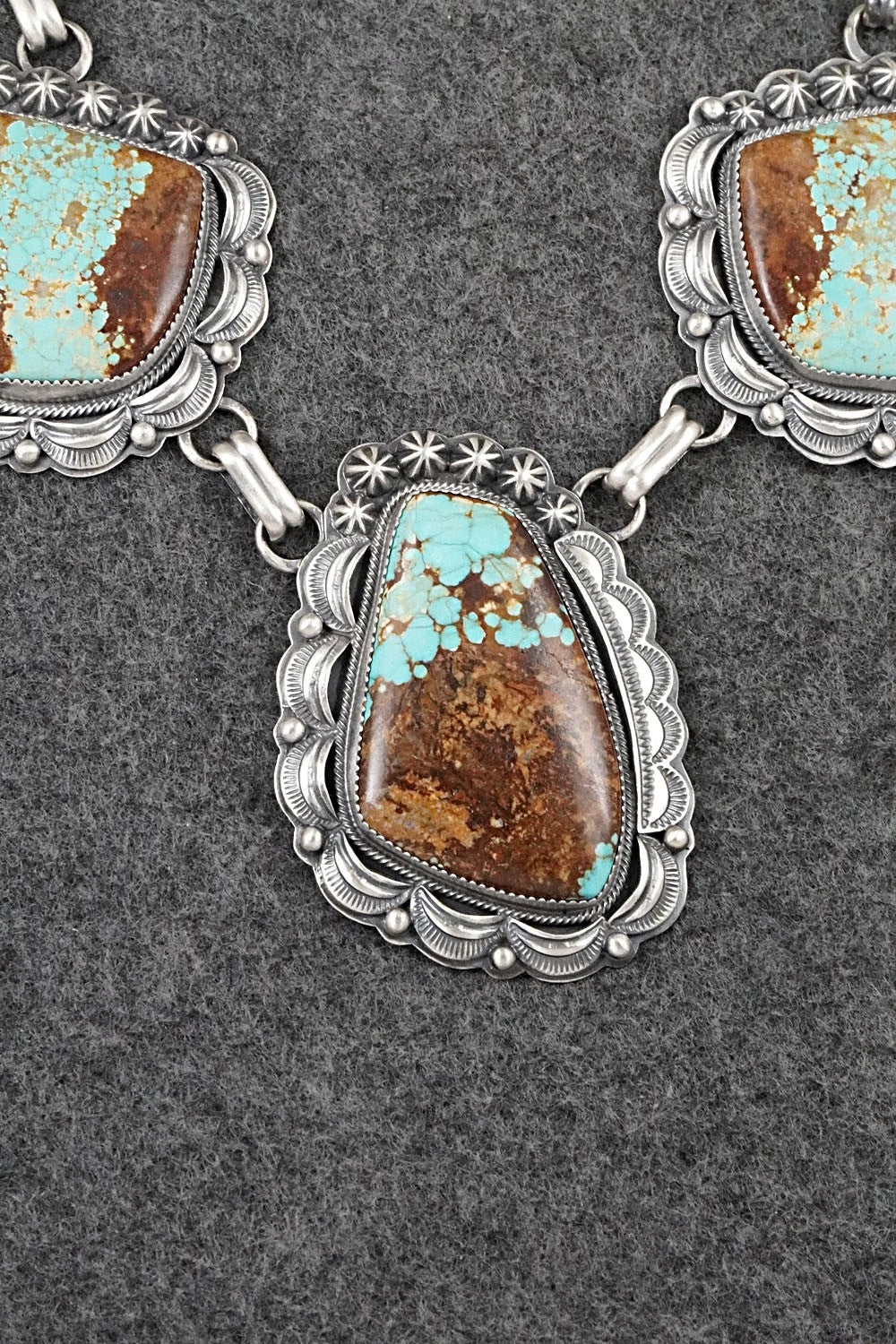 Turquoise & Sterling Silver Necklace and Earrings Set - Randy Boyd