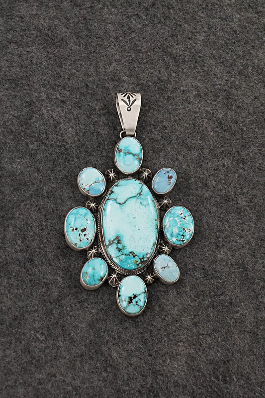 Turquoise & Sterling Silver Pendant - Darrin Livingston