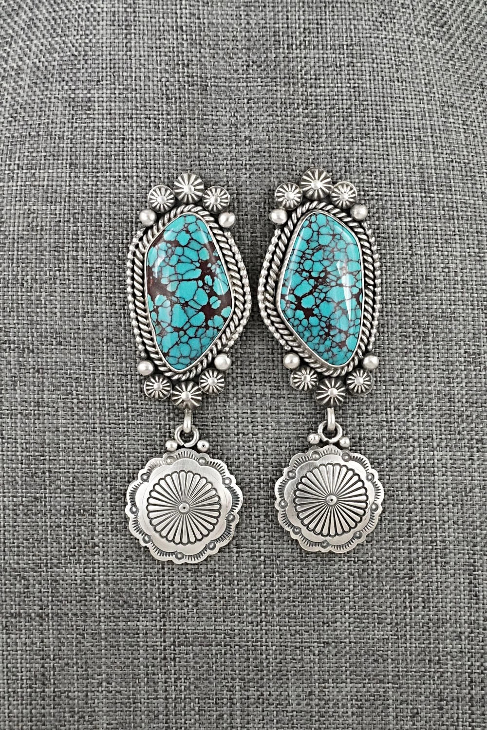 Turquoise & Sterling Silver Earrings - Michael Calladitto