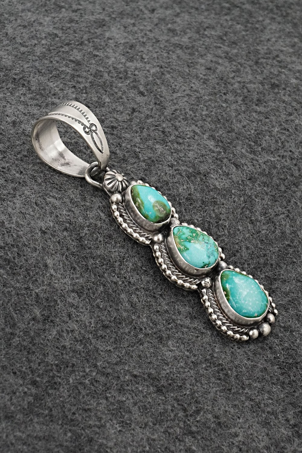 Turquoise & Sterling Silver Pendant - Kathleen Livingston