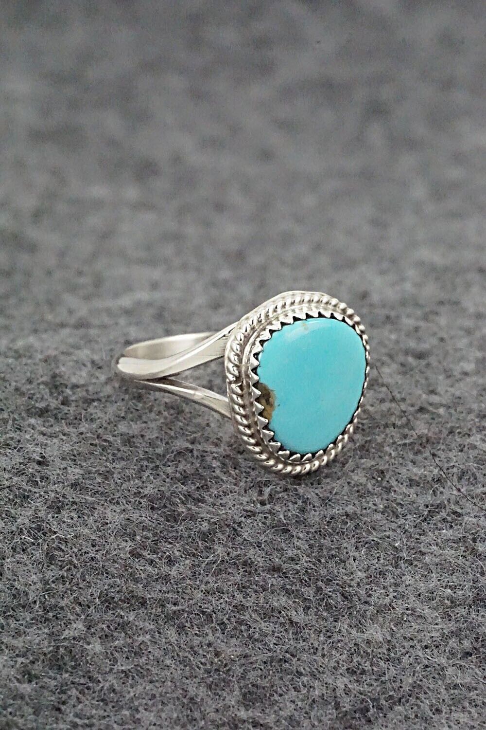 Turquoise & Sterling Silver Ring - Robert Martinez - Size 8.75