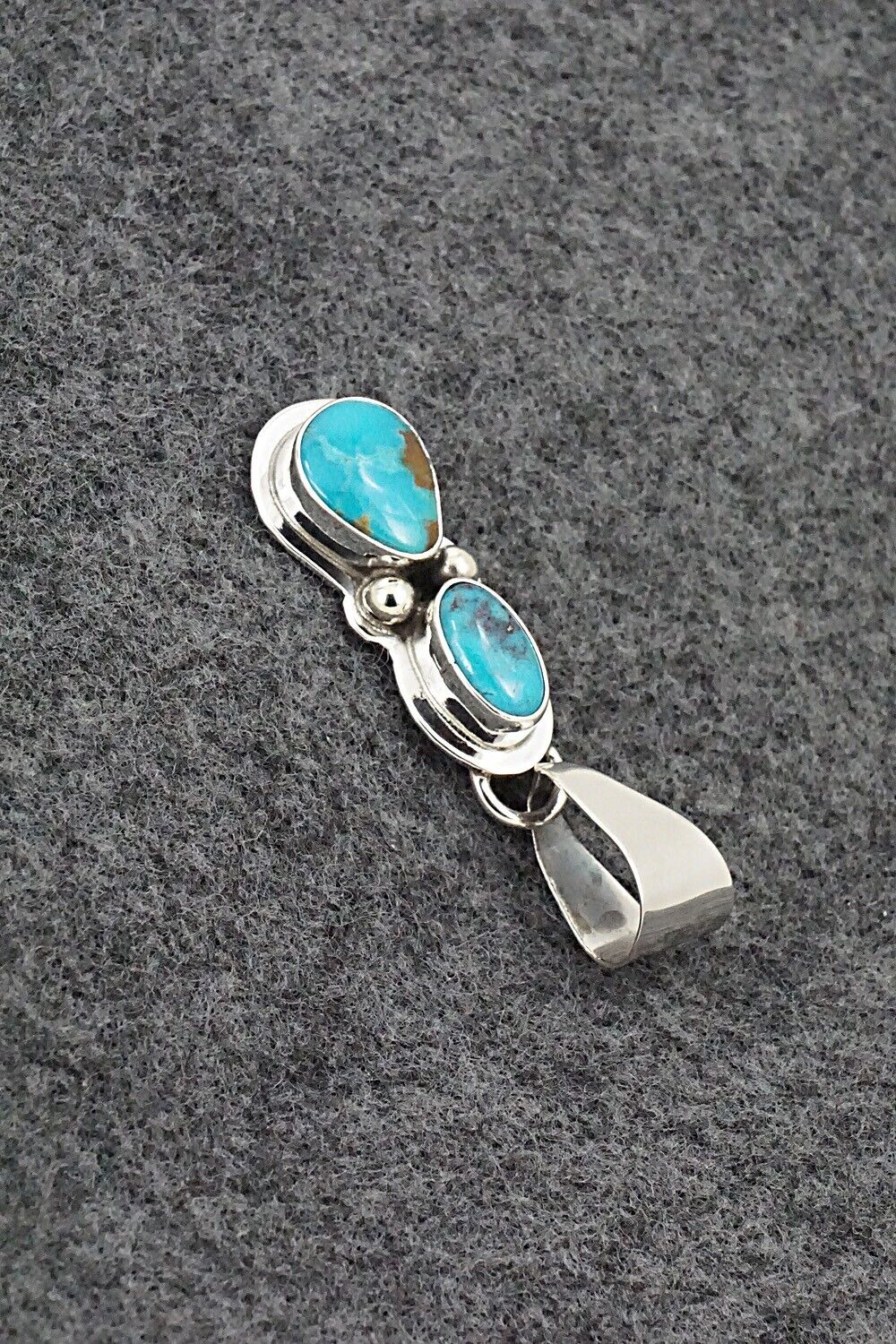 Turquoise & Sterling Silver Pendant - Kathleen Livingston