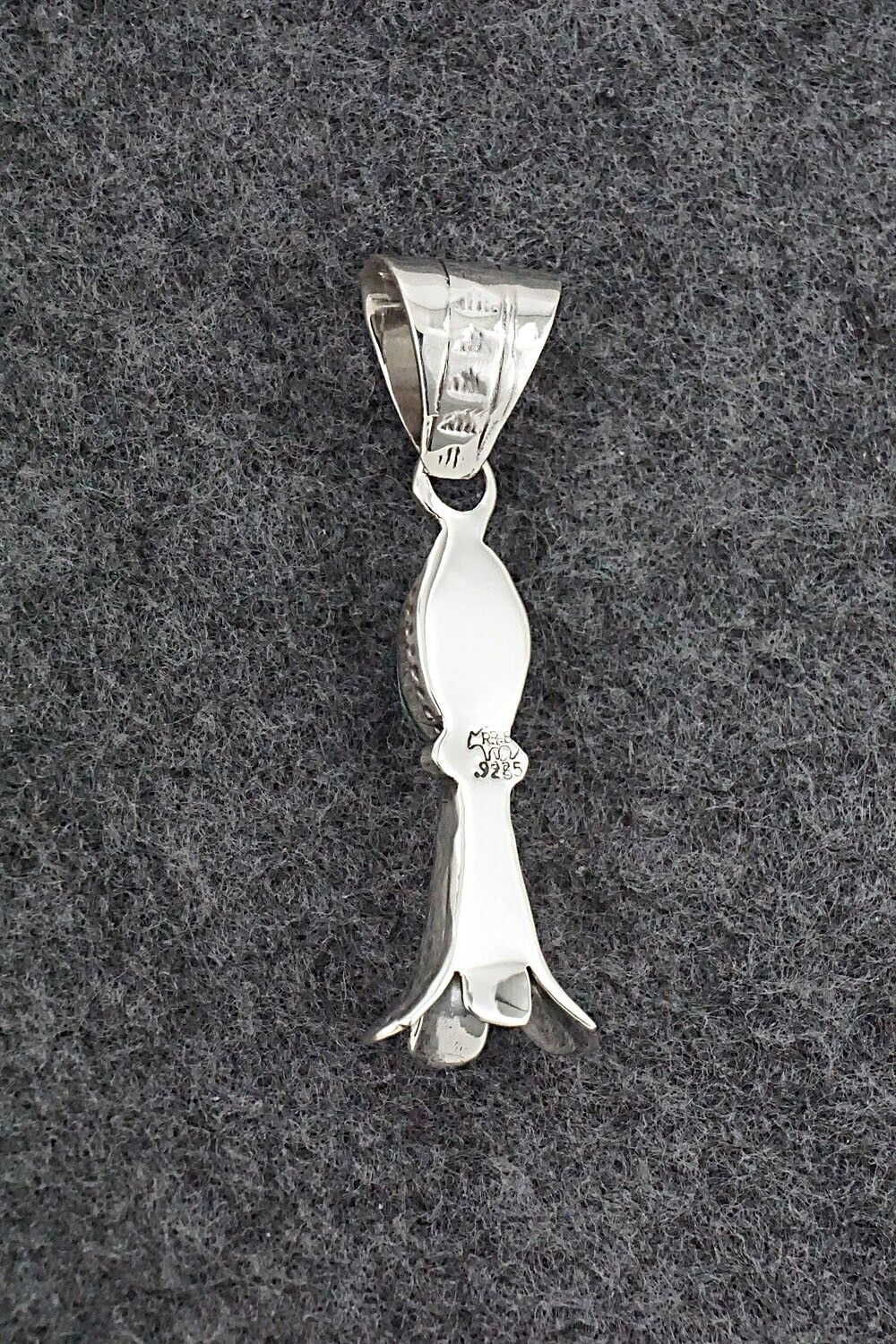 Turquoise & Sterling Silver Pendant - Sonyei Coho