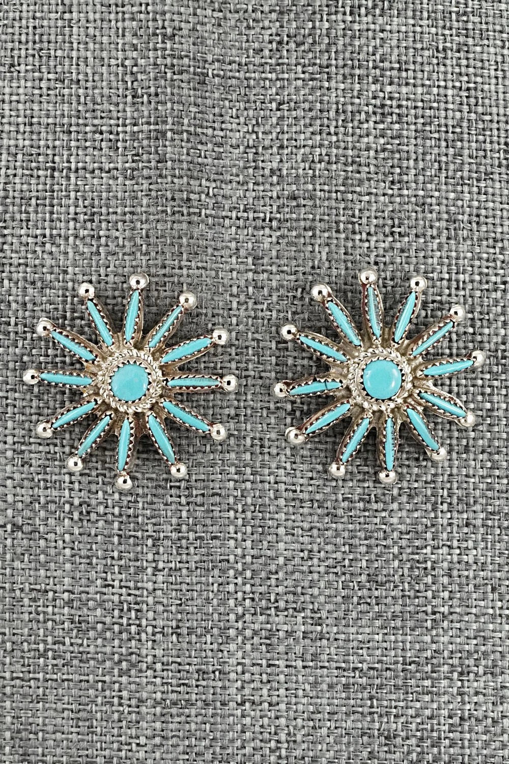 Turquoise & Sterling Silver Earrings - Samantha Waatsa