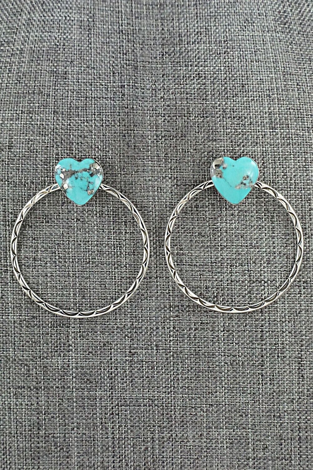 Turquoise & Sterling Silver Earrings - Sarah Yazzie