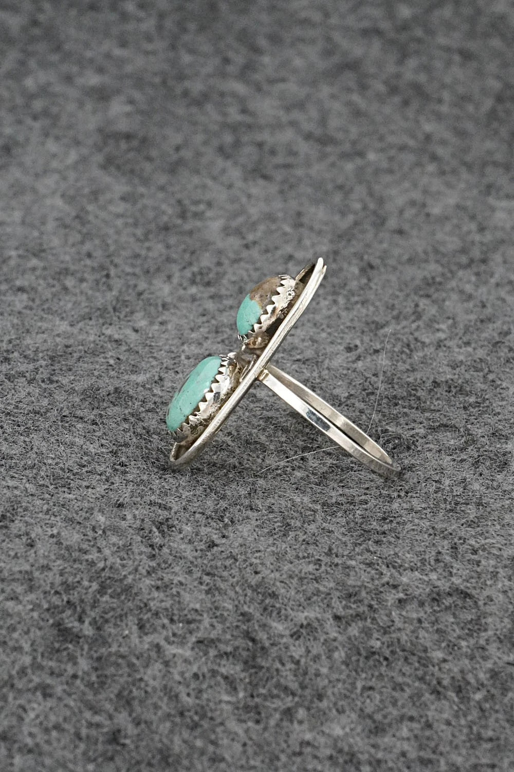 Turquoise & Sterling Silver Ring - Cody Nez - Size 8