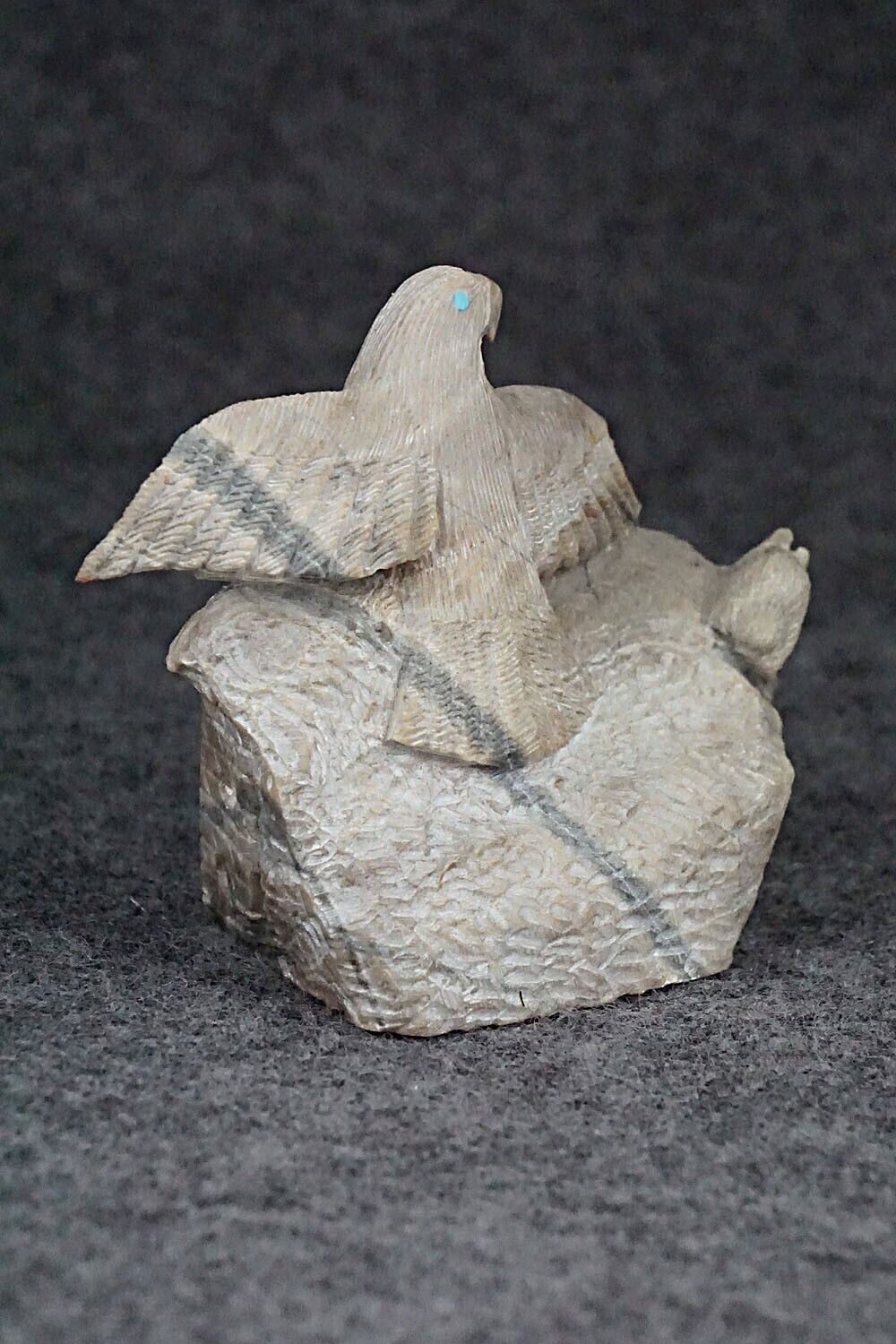 Eagle and Rabbit Zuni Fetish Carving - Colin Weeka
