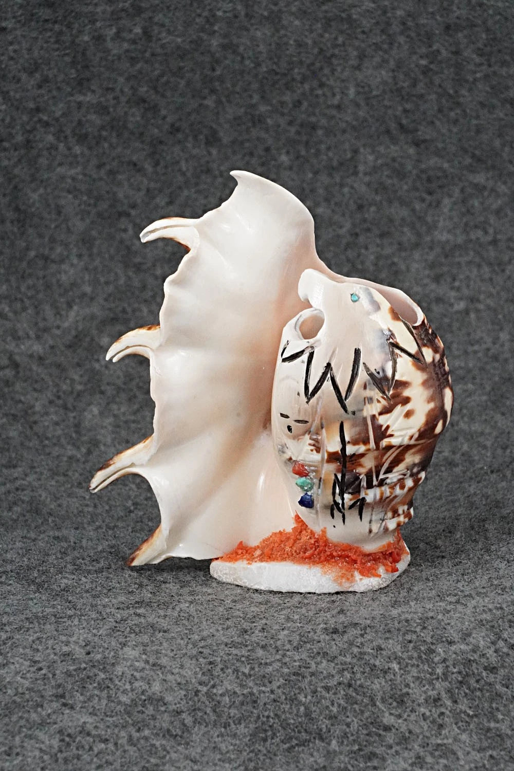 Corn Maiden & Eagle Zuni Fetish Carving - Gloria Chattin