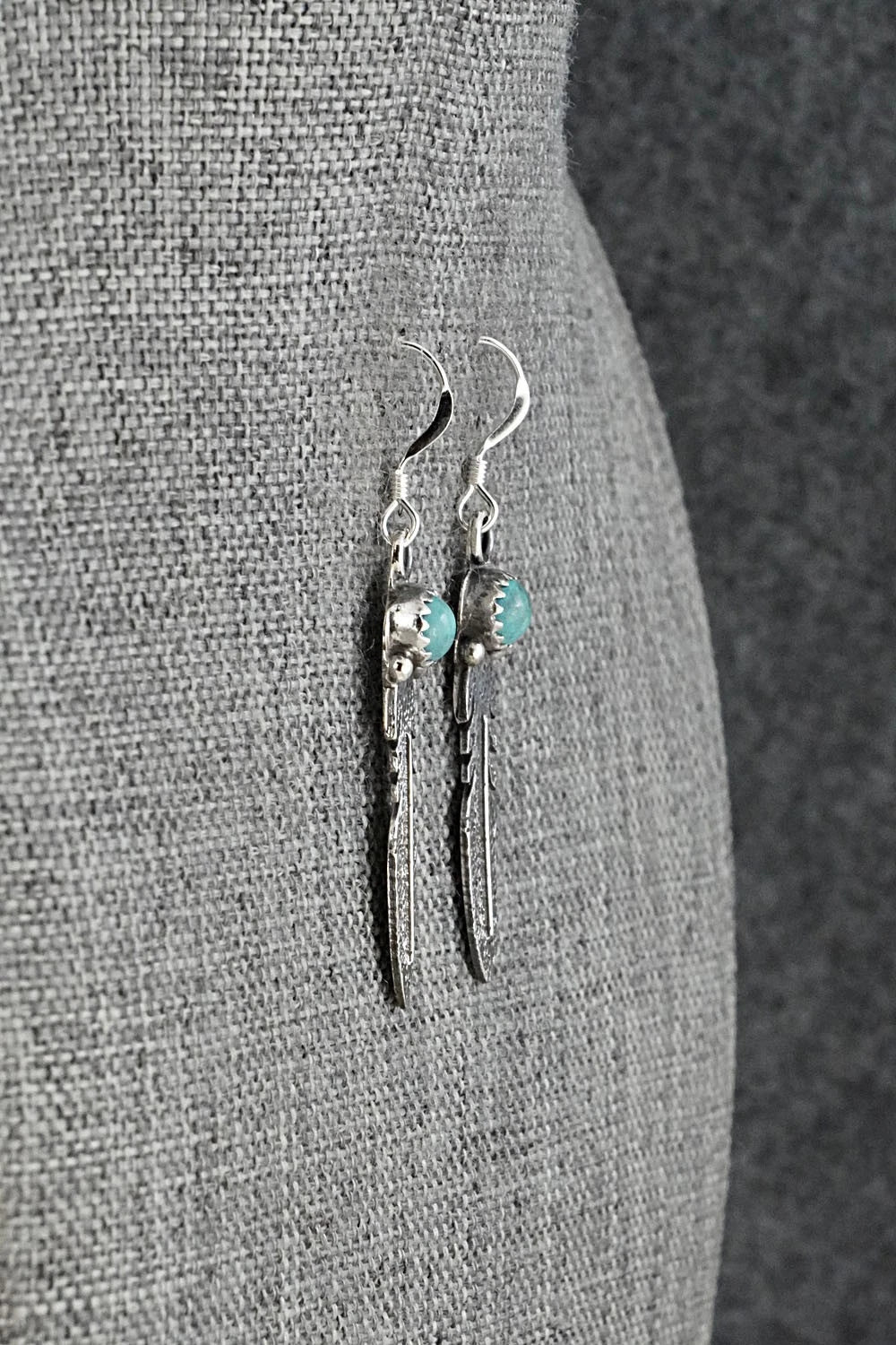 Turquoise & Sterling Silver Earrings - Adelarae Yazzie