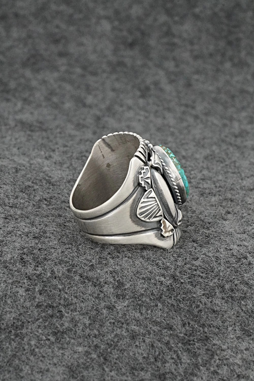 Turquoise & Sterling Silver Ring - Derrick Gordon - Size 10