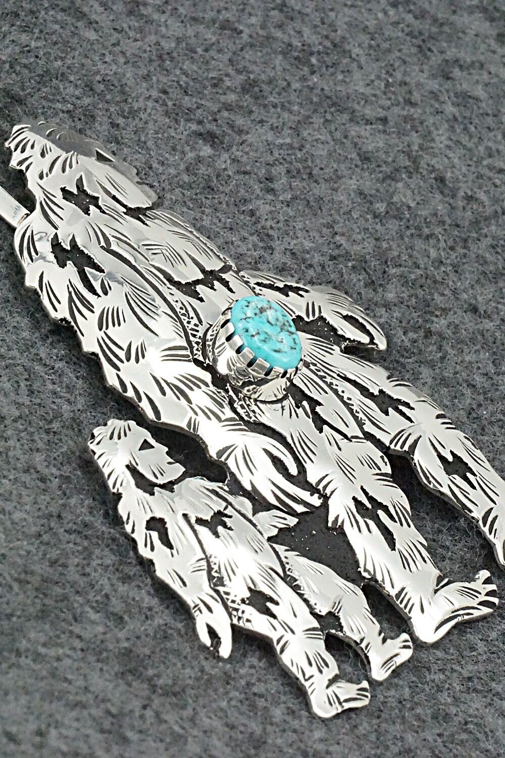 Turquoise & Sterling Silver Pendant - Richard Singer