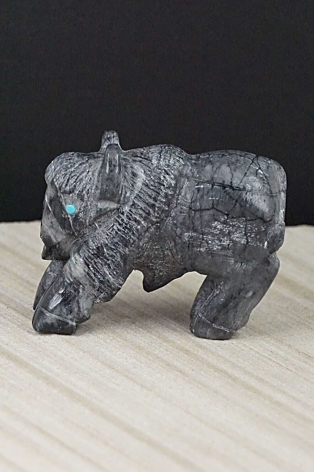 Buffalo Zuni Fetish Carving - Derrick Kaamasee
