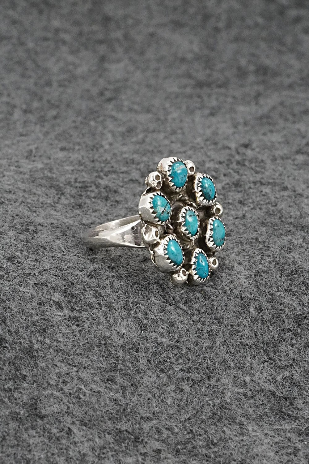 Turquoise & Sterling Silver Ring - Priscilla Reeder - Size 8