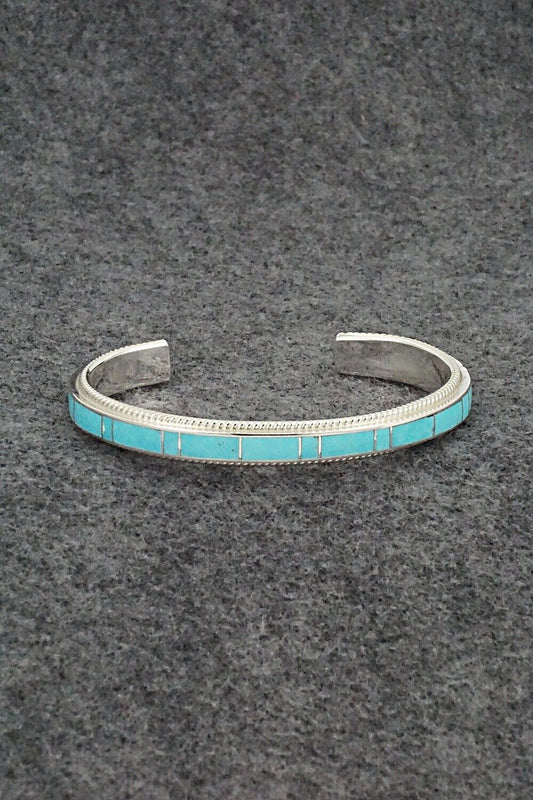 Turquoise & Sterling Silver Bracelet - Ricky Booqua