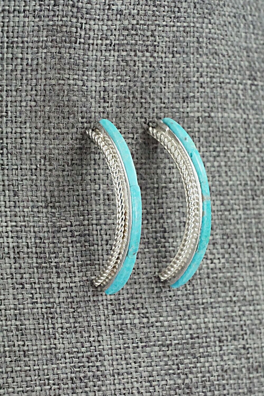 Turquoise & Sterling Silver Earrings - Alan Barney